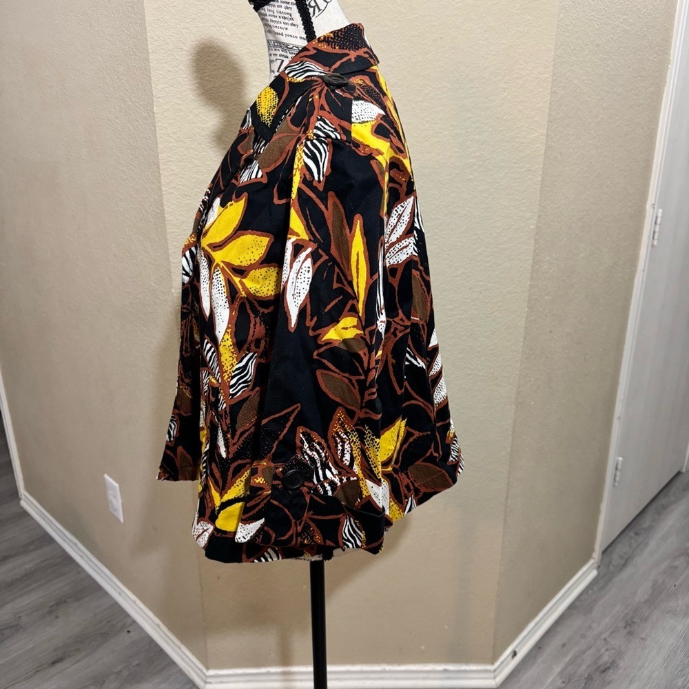 Ruby Rd. Black and yellow Patterned‎ Jacket - Picture 2 of 11